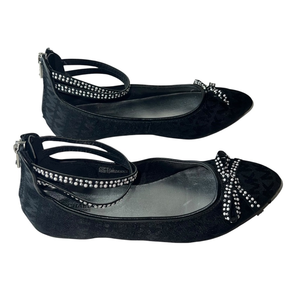 Michael Kors Black Dress Shoes with Silver Accents - Picture 5 of 10